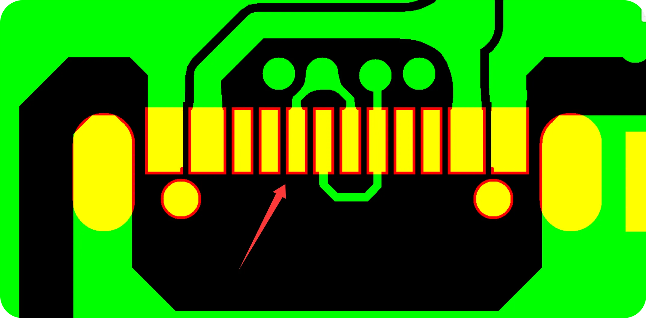 multiple component footprints exhibited pin-to-pin clearances smaller than 0.25 mm