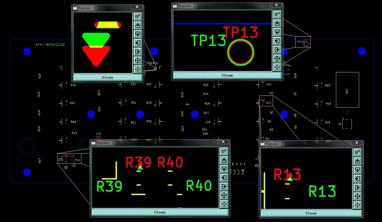  the characters and character frames located on pads or overlapping areas