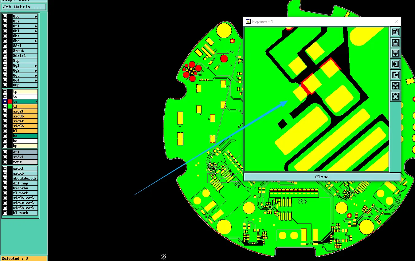 the two pads are too close together to make a solder mask river