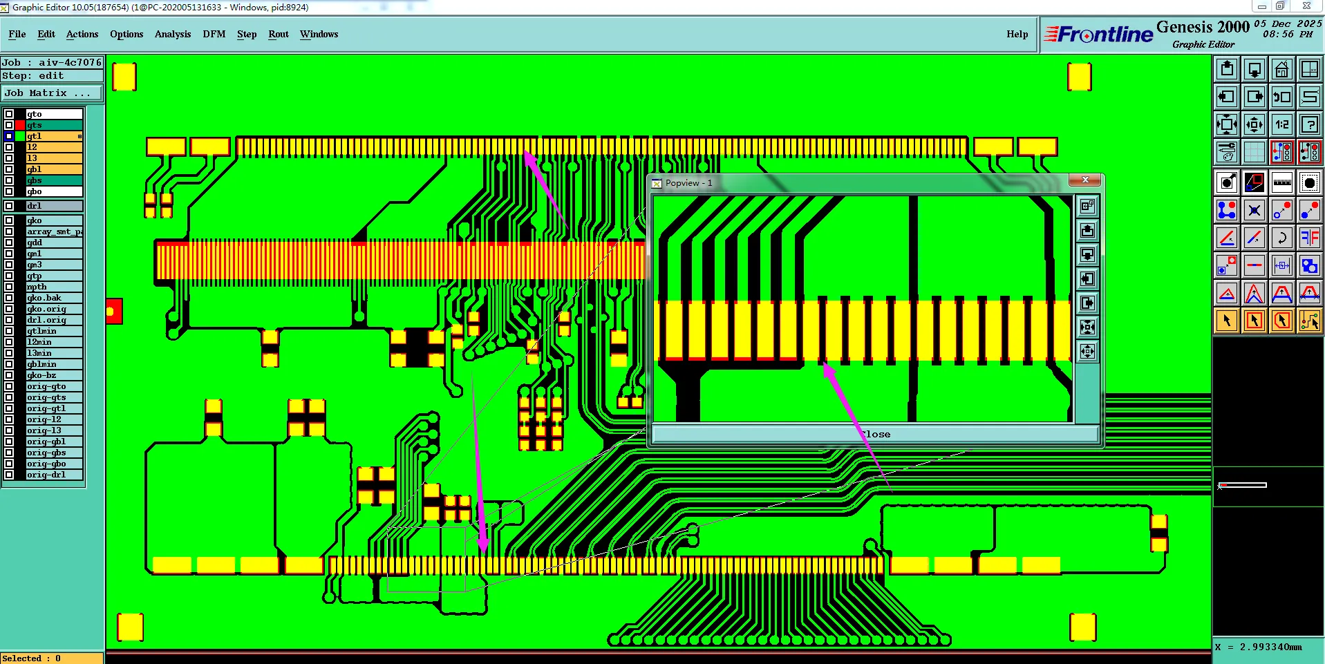 the original IC pad-to-pad spacing is less than 0.18mm