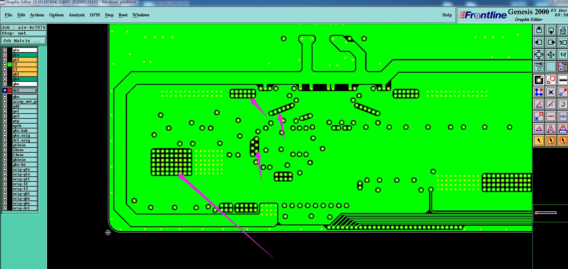 non-functional isolated pads on the inner layers