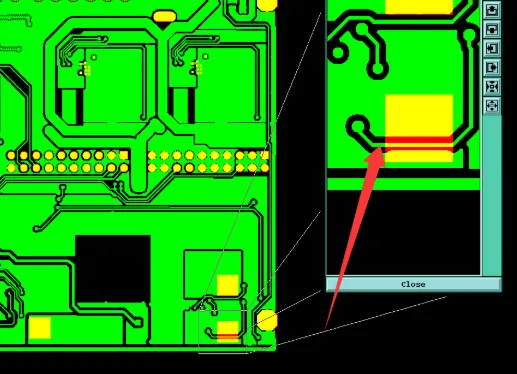 the solder mask opening may cause the traces open with tin