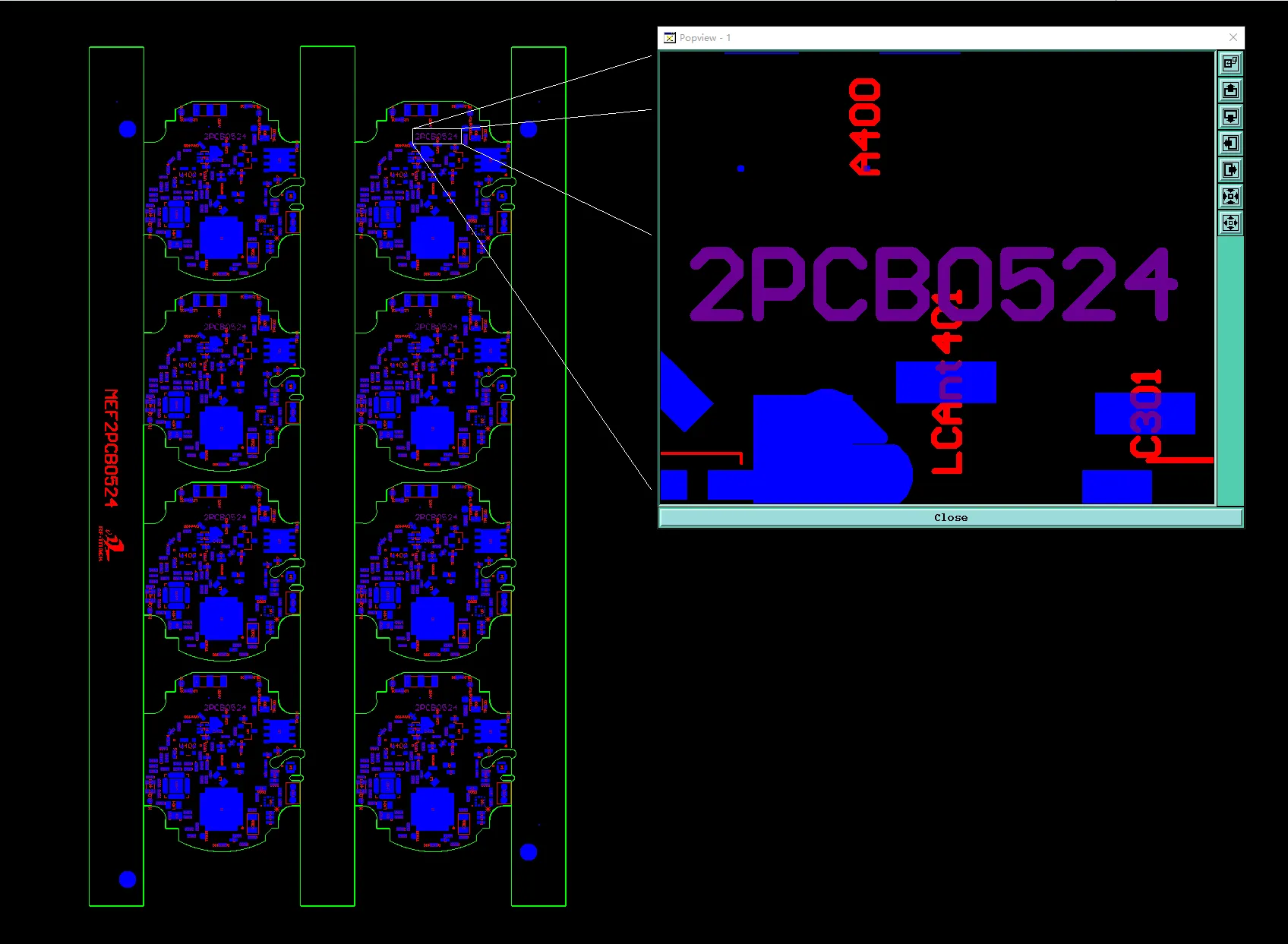 model number appeared on both the solder mask layer and the silkscreen layer