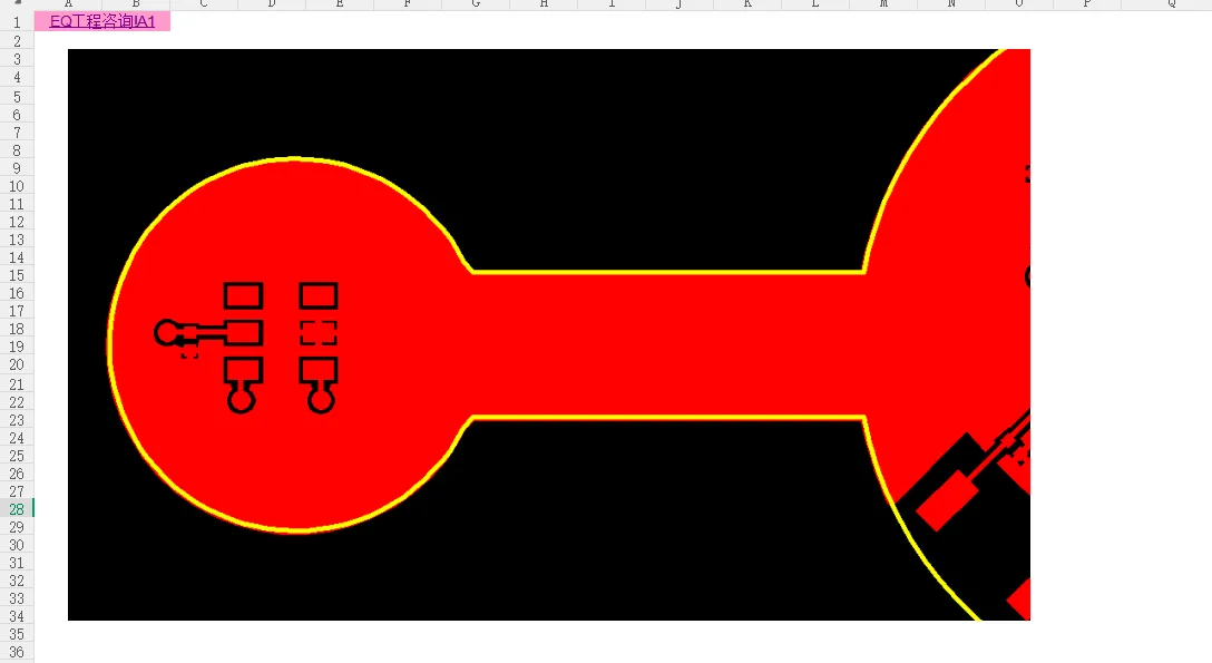outer copper layers were drawn flush to the board outline