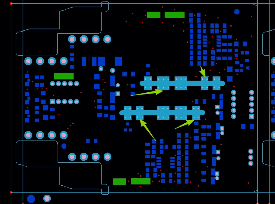 some vias are designed with openings on both sides
