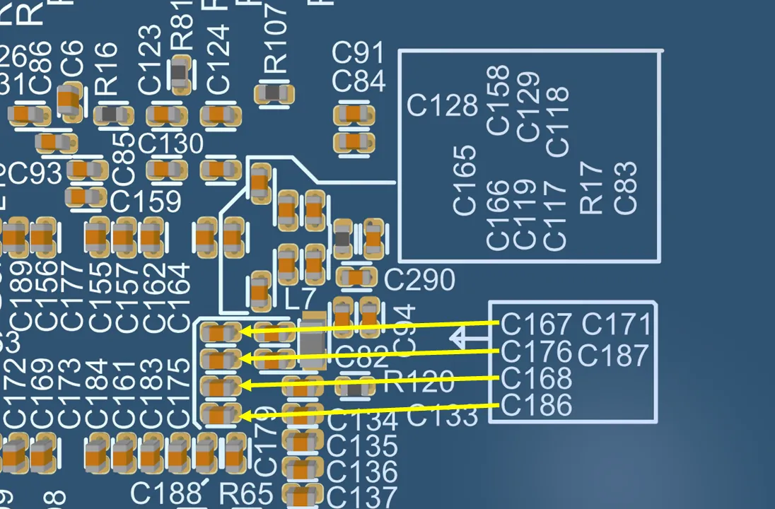 PCB Legend placement guidelines diagram