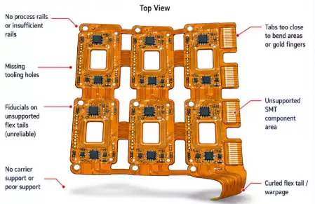 FPC panel with and without process edges
