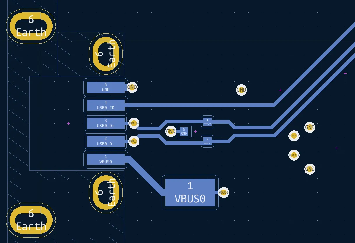 KiCad's differential pair routing