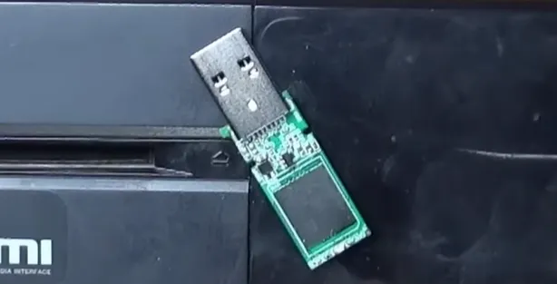 Assembled flash drive