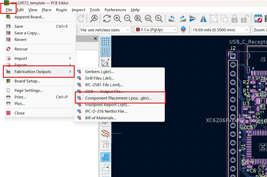 Generating Position Files in KiCad