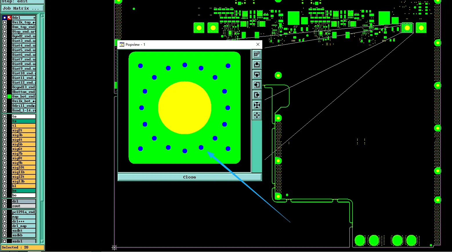 the blue holes indicated on the picture without a clear plugging instruction
