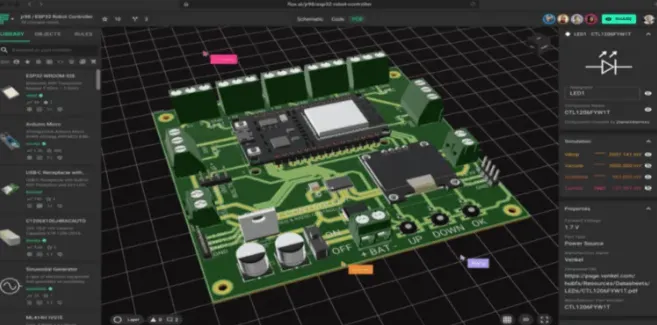 Side-by-side PCB CAD-drawn 4 mil trace