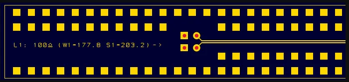 Impedance coupon next to the production pair