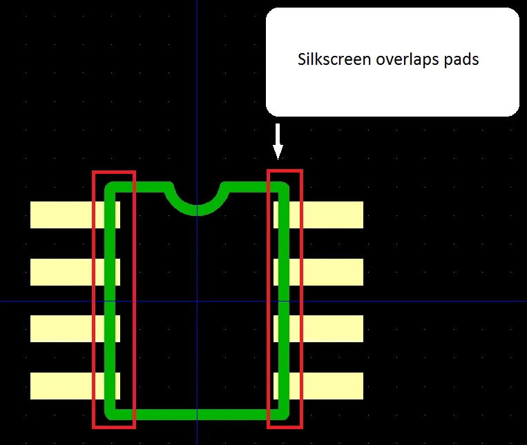 PCB silkscreen on pads