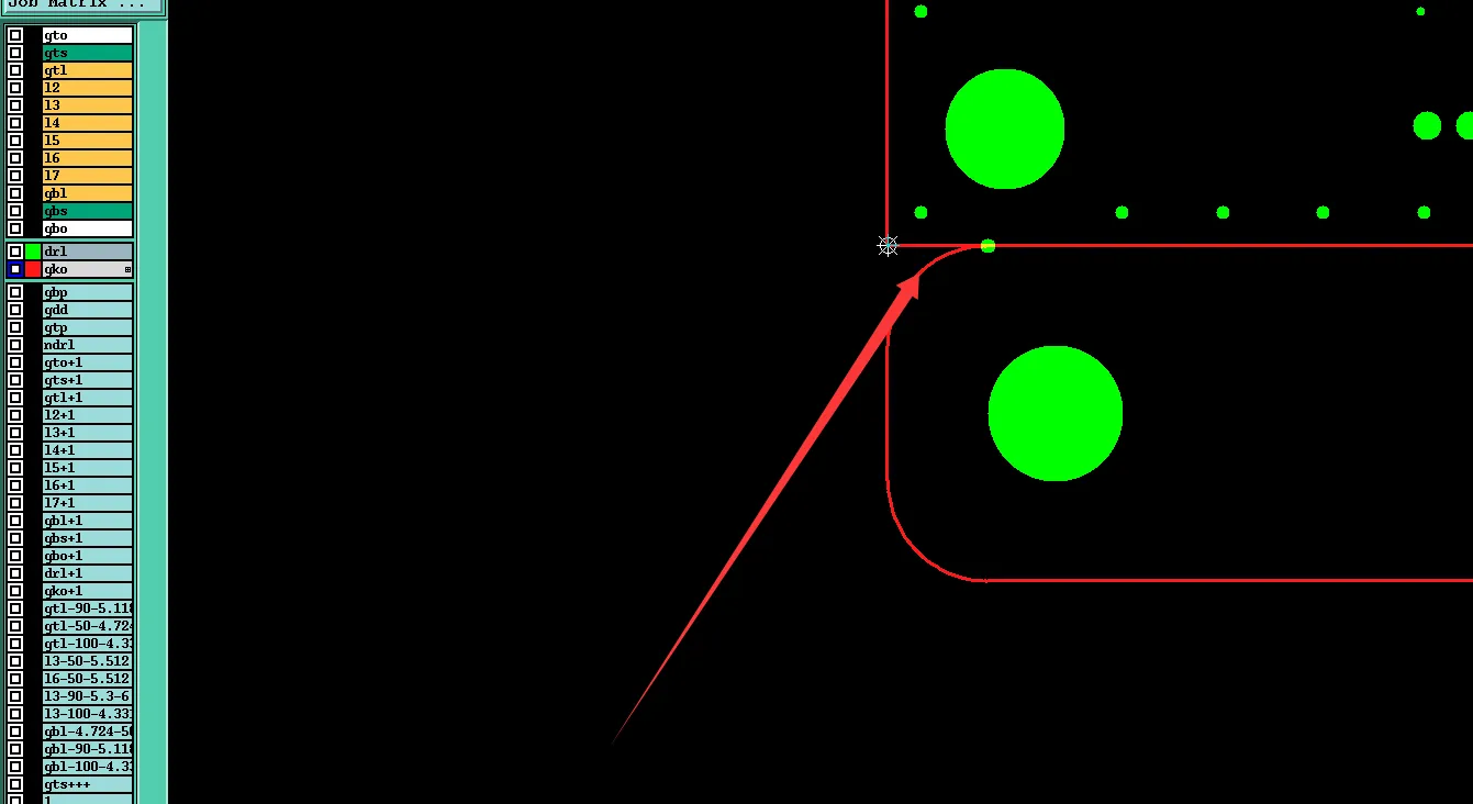 sharp corners on the processing rails