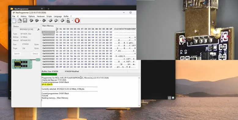 loading data from the CH programmer / NeoRoger-style reader