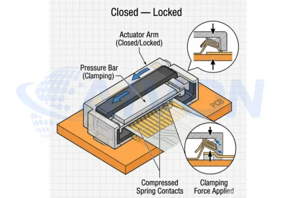 ZIF FPC connector structure