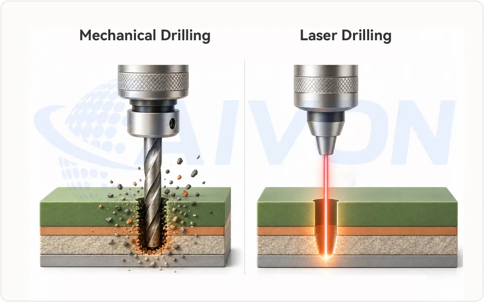 mechanical drilling vs laser drilling