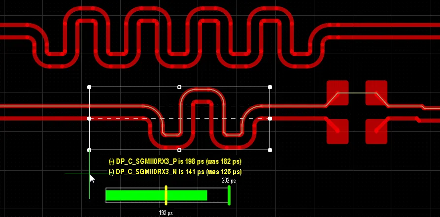 Example differential pair geometry for 100 Ω on FPC