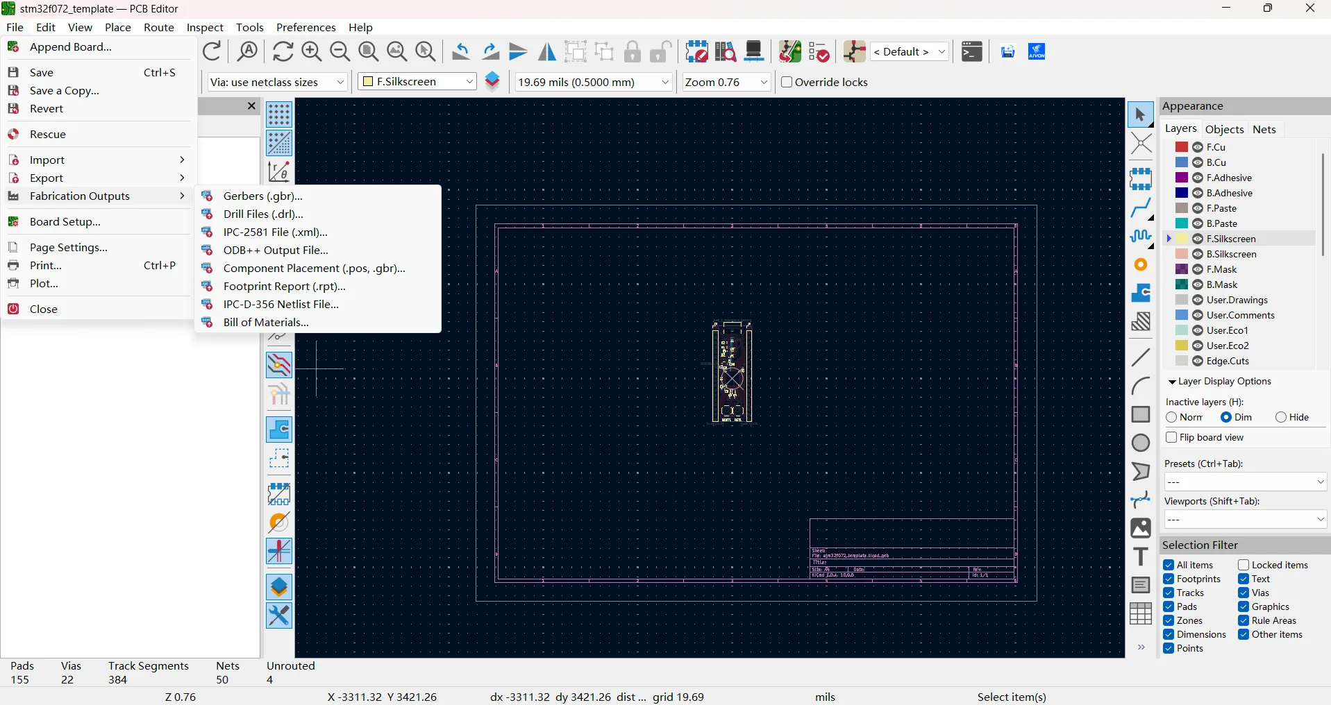 Exporting Designs from KiCad