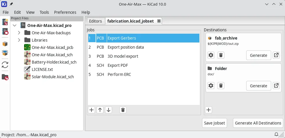 KiCad Interface and Project