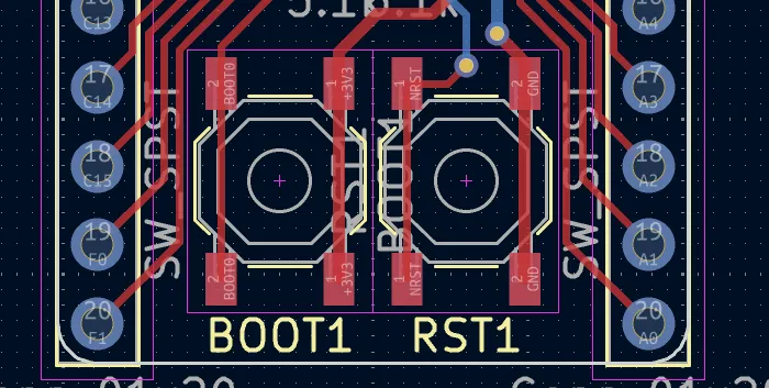 KiCad schematic snippet showing a USB connector with D+ / D– nets clearly labeled and assigned to a differential net class.