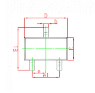 SOT-23 outline dimensions and centerline can be used to define a stable local datum
