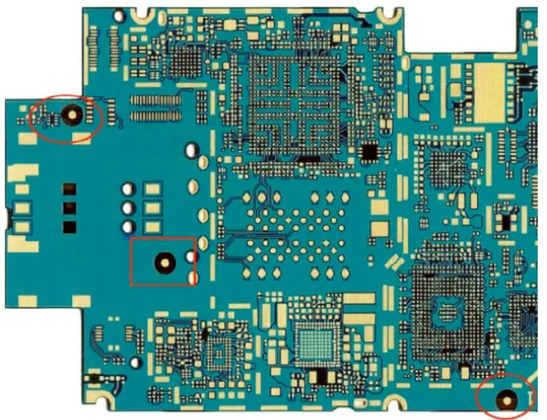 Physical-board fiducial check covering mark location, board edge, and visibility