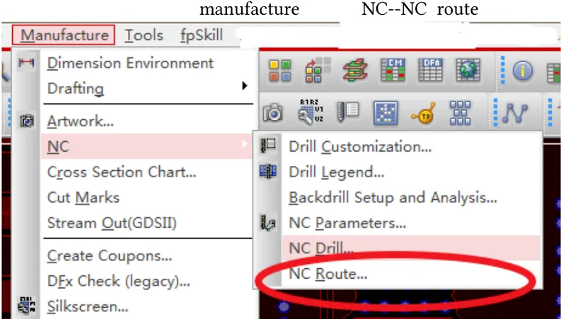 NC Route as a separate manufacturing output path for slotted holes