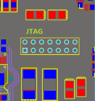 Reserved 2 to 3 mm debug space around test points