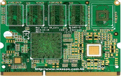 Gold-finger region with full solder-mask openings between pads
