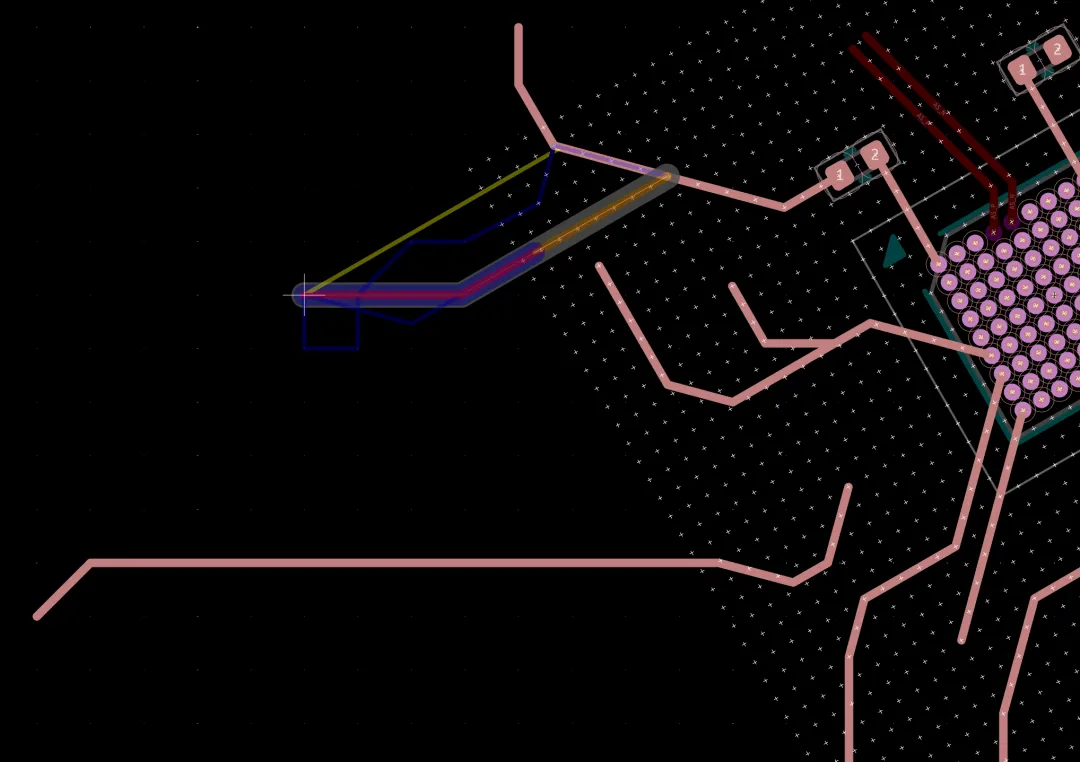 Early routing experiment with local grids