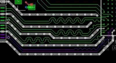 Ground fencing around a clock or high-frequency trace with ground vias