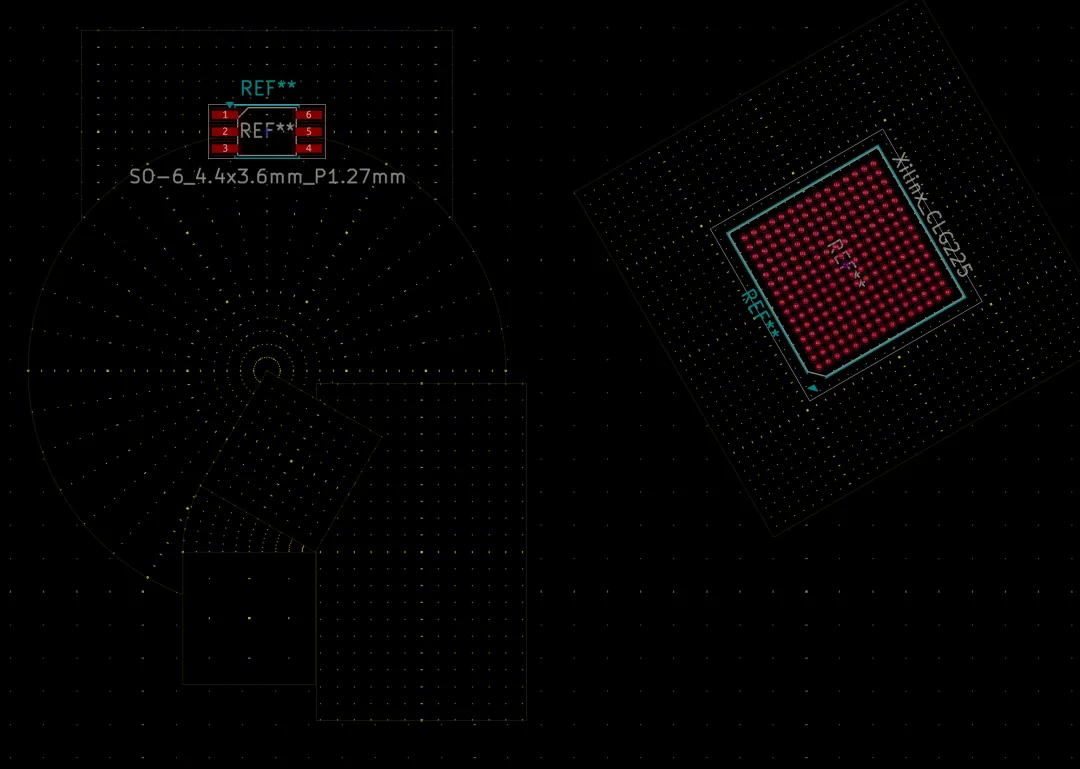 Multiple local grids in KiCad 11 PCB editor