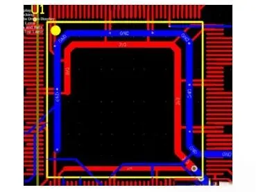 Recommended local power and ground loop at the main IC