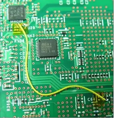 Jumper used to bridge nets on a PCB