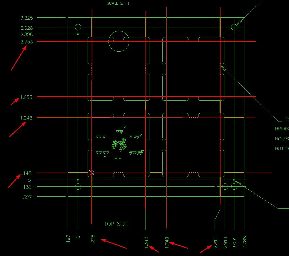 The panel drawing customer provided includes V-cut requirements, but does not specify the exact V-cut positions