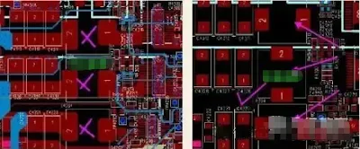 Power pad thermal via array and inductor keepout examples