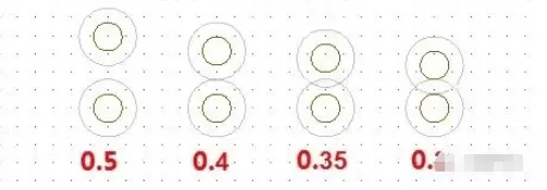 Via-to-via spacing examples