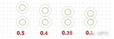 Via-to-via spacing examples