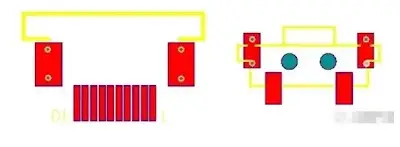 Using stitching vias to reinforce mechanically stressed pads