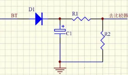 Battery undervoltage protection circuit with sample-and-delay network