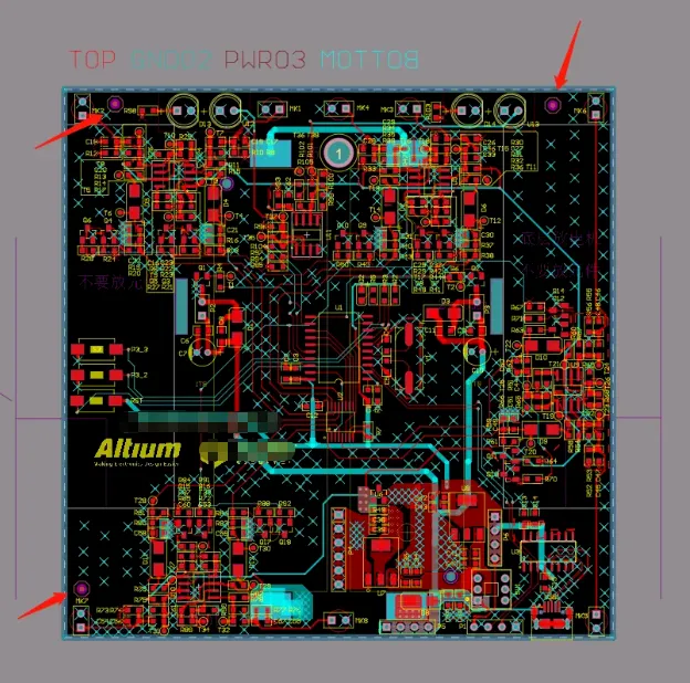 Example PCB fiducial style and dimensions: 1 mm pad, 2 mm solder mask opening, 3 mm outer ring