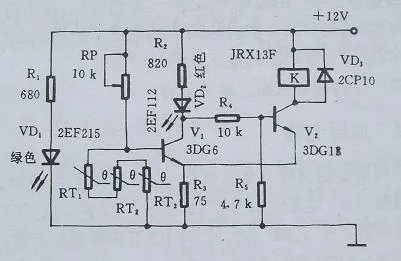 PTC thermistor-based motor overtemperature protection control circuit