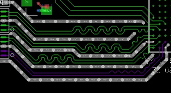 High-frequency traces guarded by ground or isolated with 3W spacing