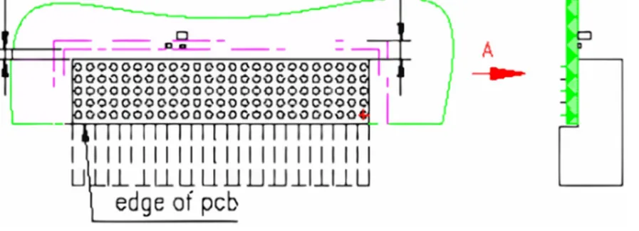 Press-fit connector keep-out and nearby component placement on a PCB