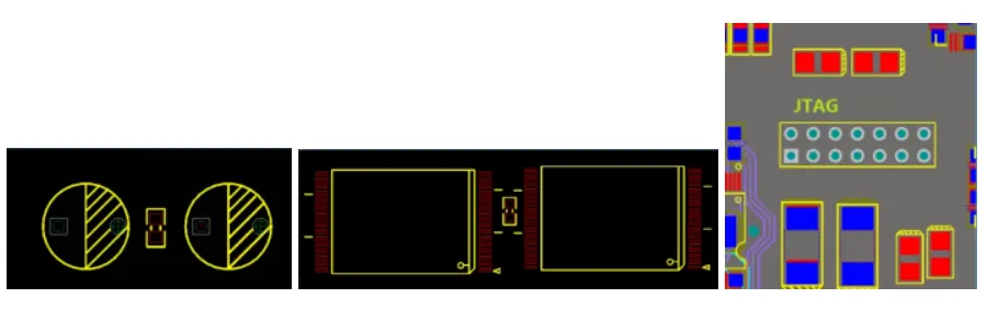 Component placement that leaves room for debug