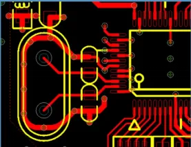 Crystal placed next to the main controller with short symmetric traces