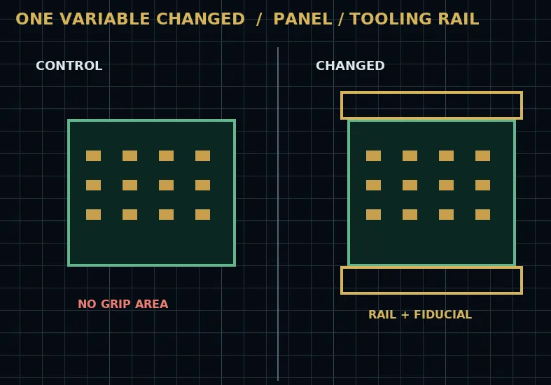 Comparison of transport and locating boundaries before and after adding process edges