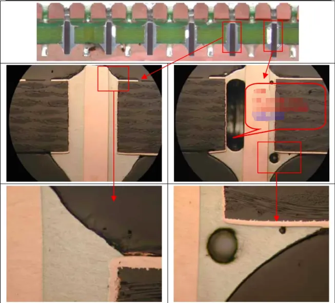 Representative metallographic photograph of NE001 solder joint